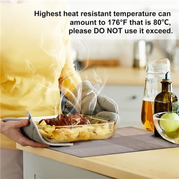 Placemats, Placemats Set of 6, Heat Resistant Place Mats, Washable PVC - Picture 3 of 7